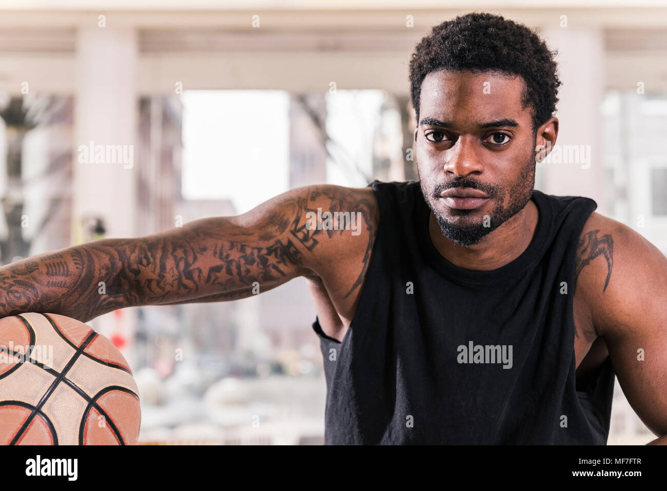 Muscular man with tattoos hi-res stock photography and images - Alamy