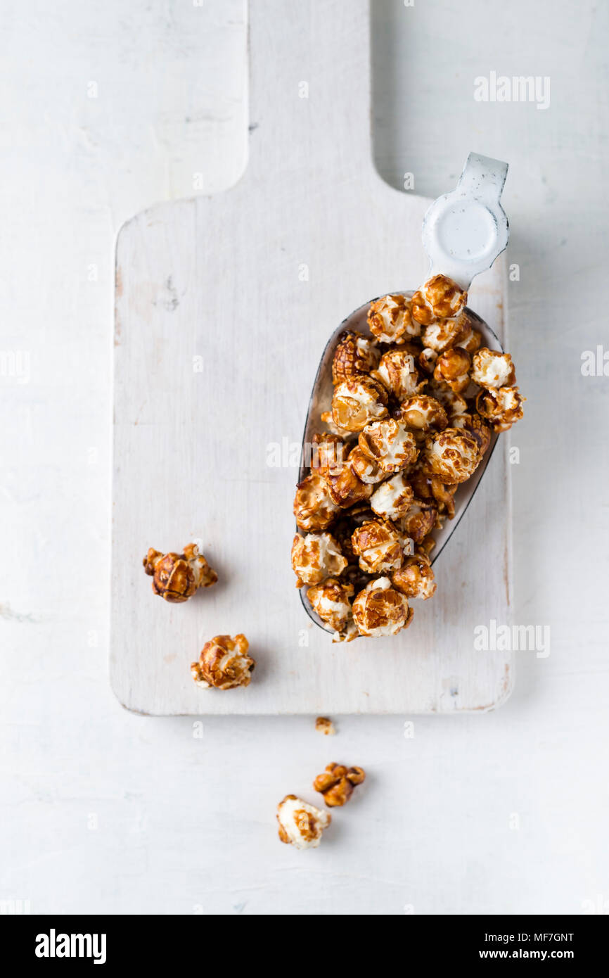 Caramel popcorn Stock Photo