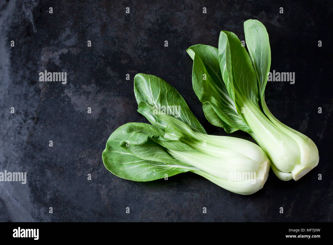 Chinese cabbage on dark metal Stock Photo