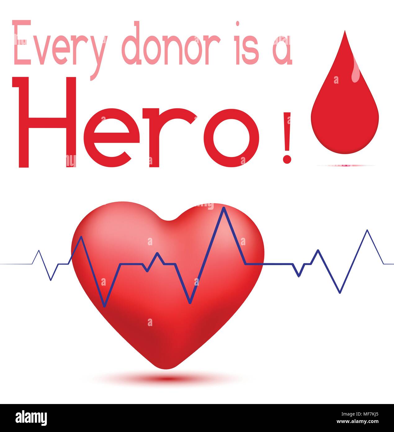 Blood donation banner with blood drop Stock Vector