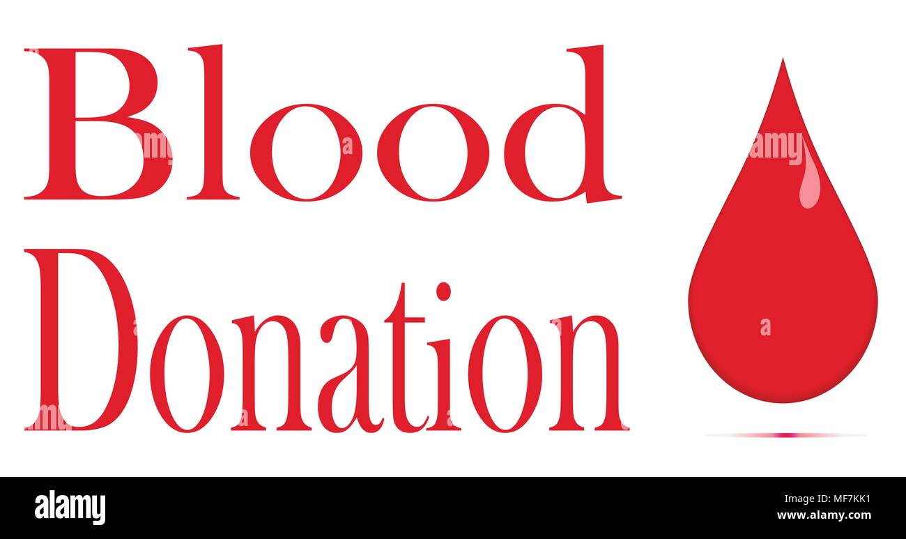 Blood donation banner with blood drop Stock Vector
