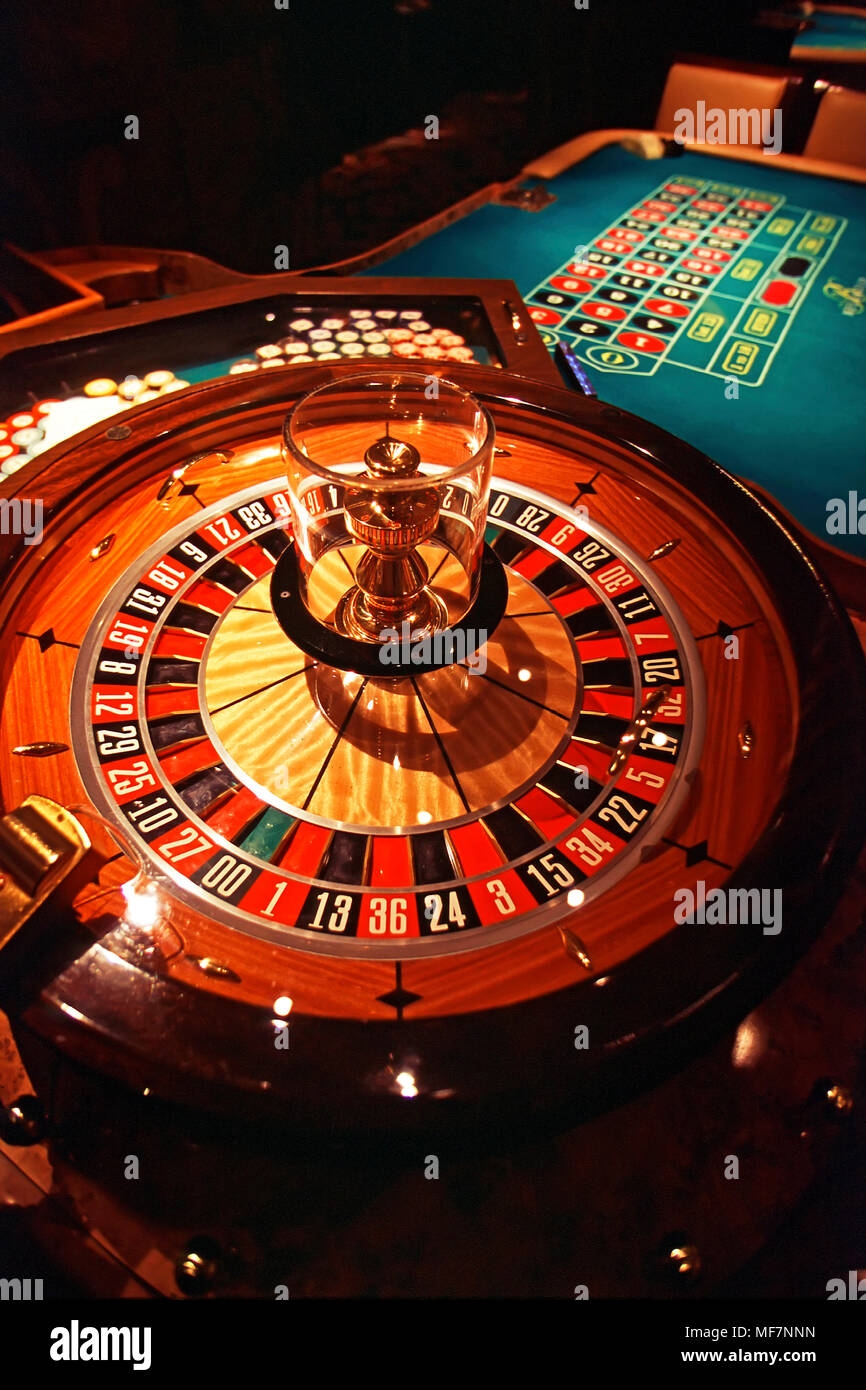 Roulette wheel, Las Vegs casino, Nevada, USA Stock Photo