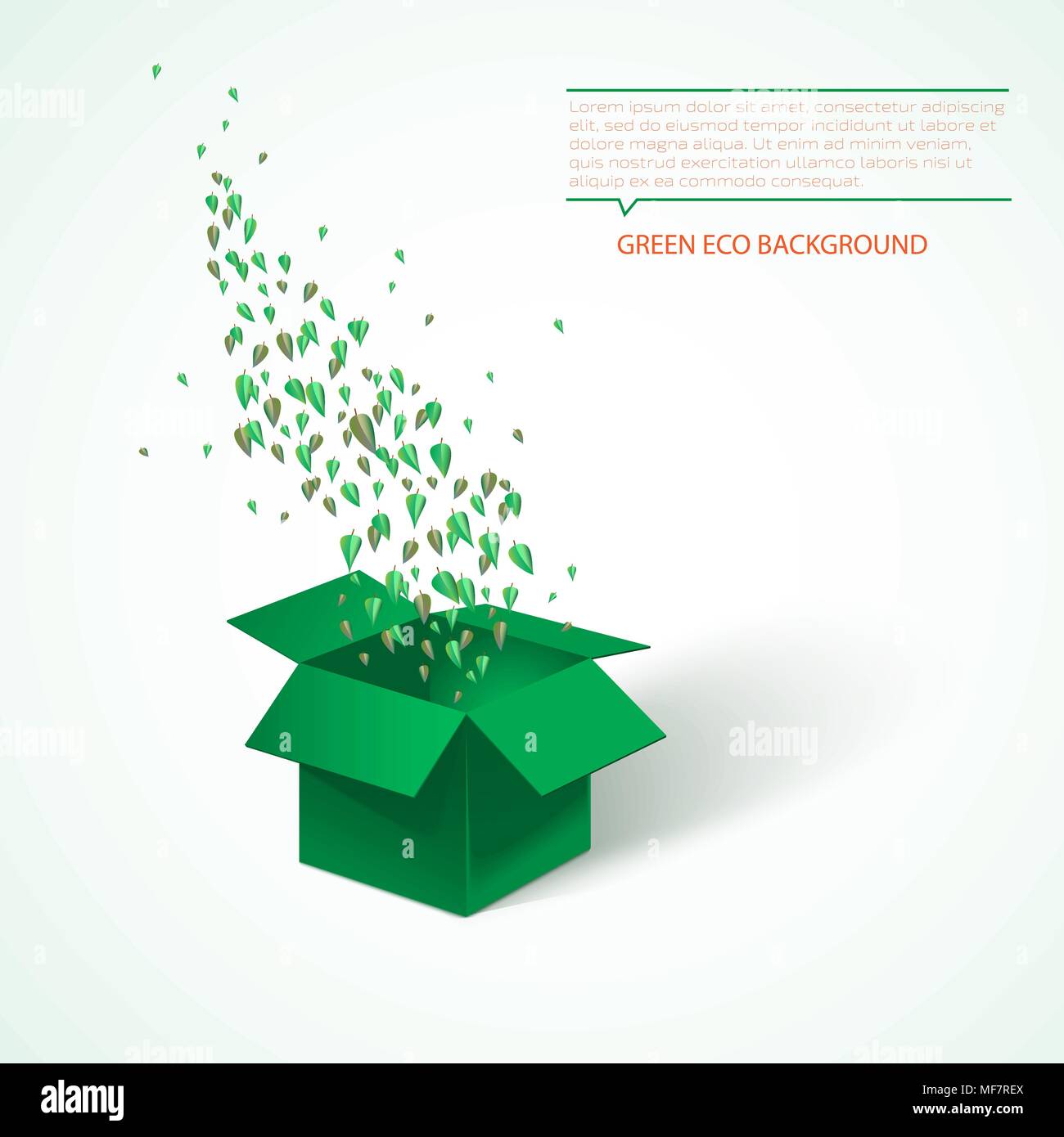 Green storage box Stock Vector