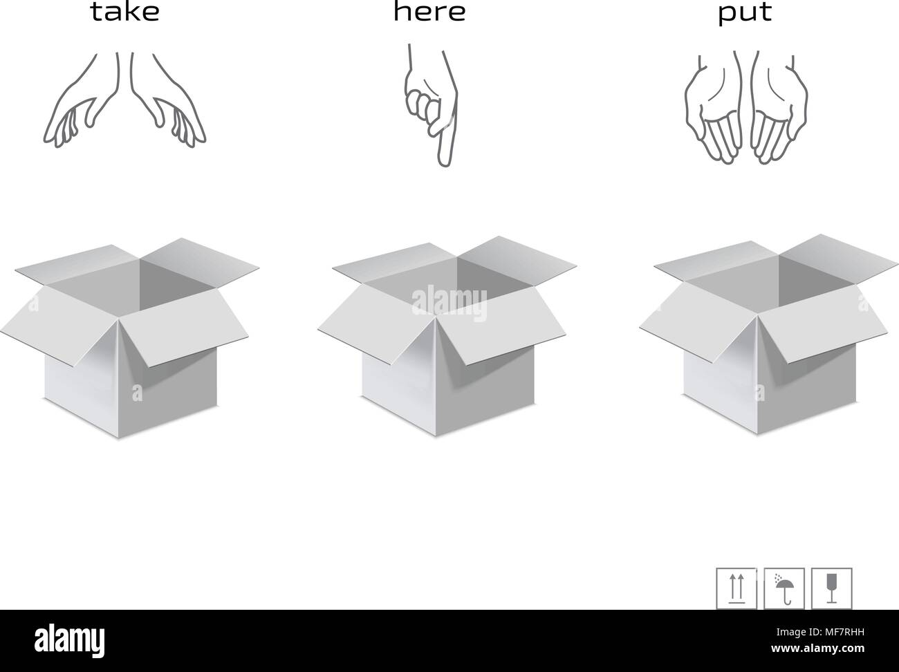 Grey cardboard storage box Stock Vector Image & Art Alamy