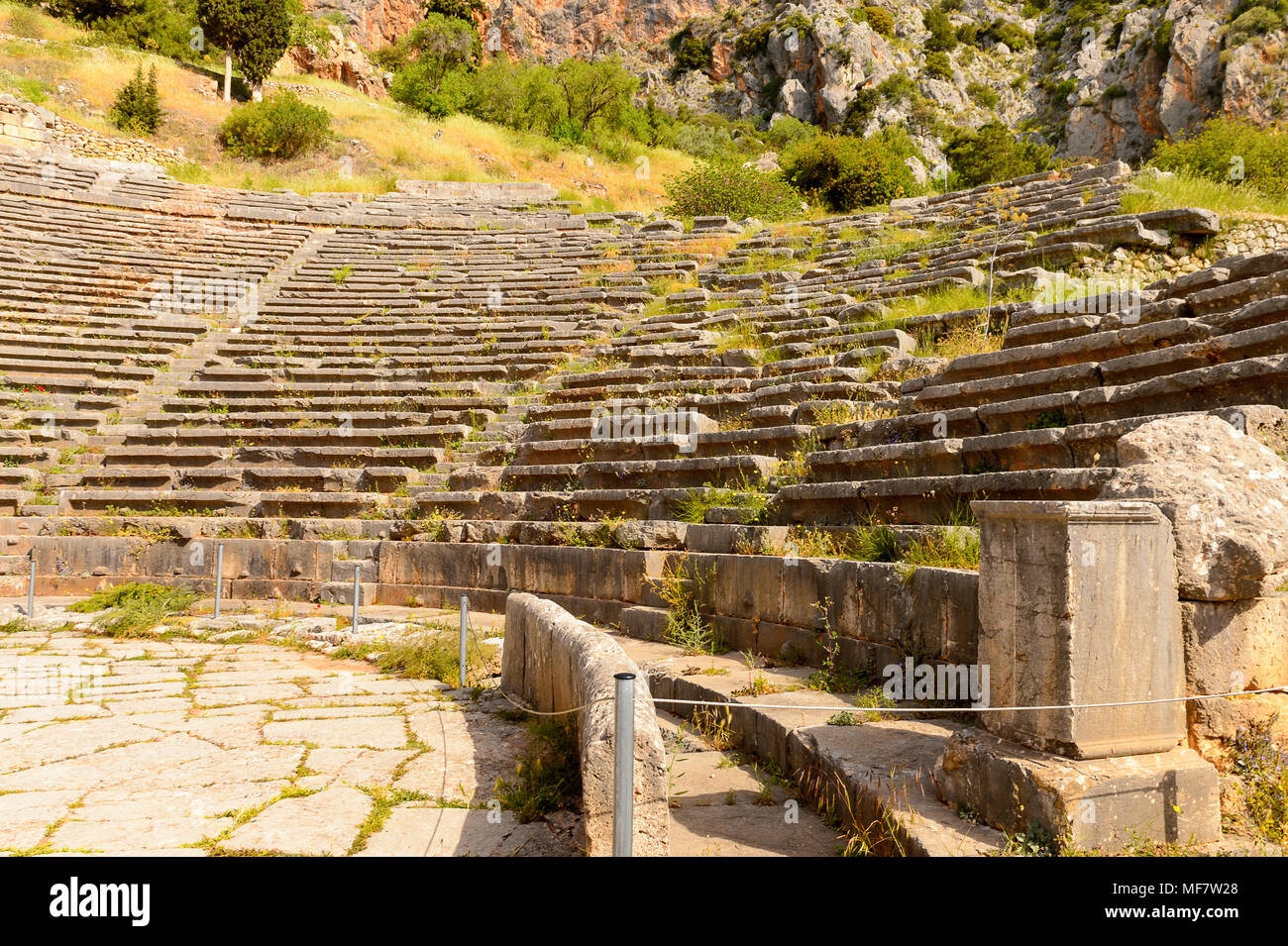 Amphitheater in Delphi, an archaeological site in Greece, at the Mount ...