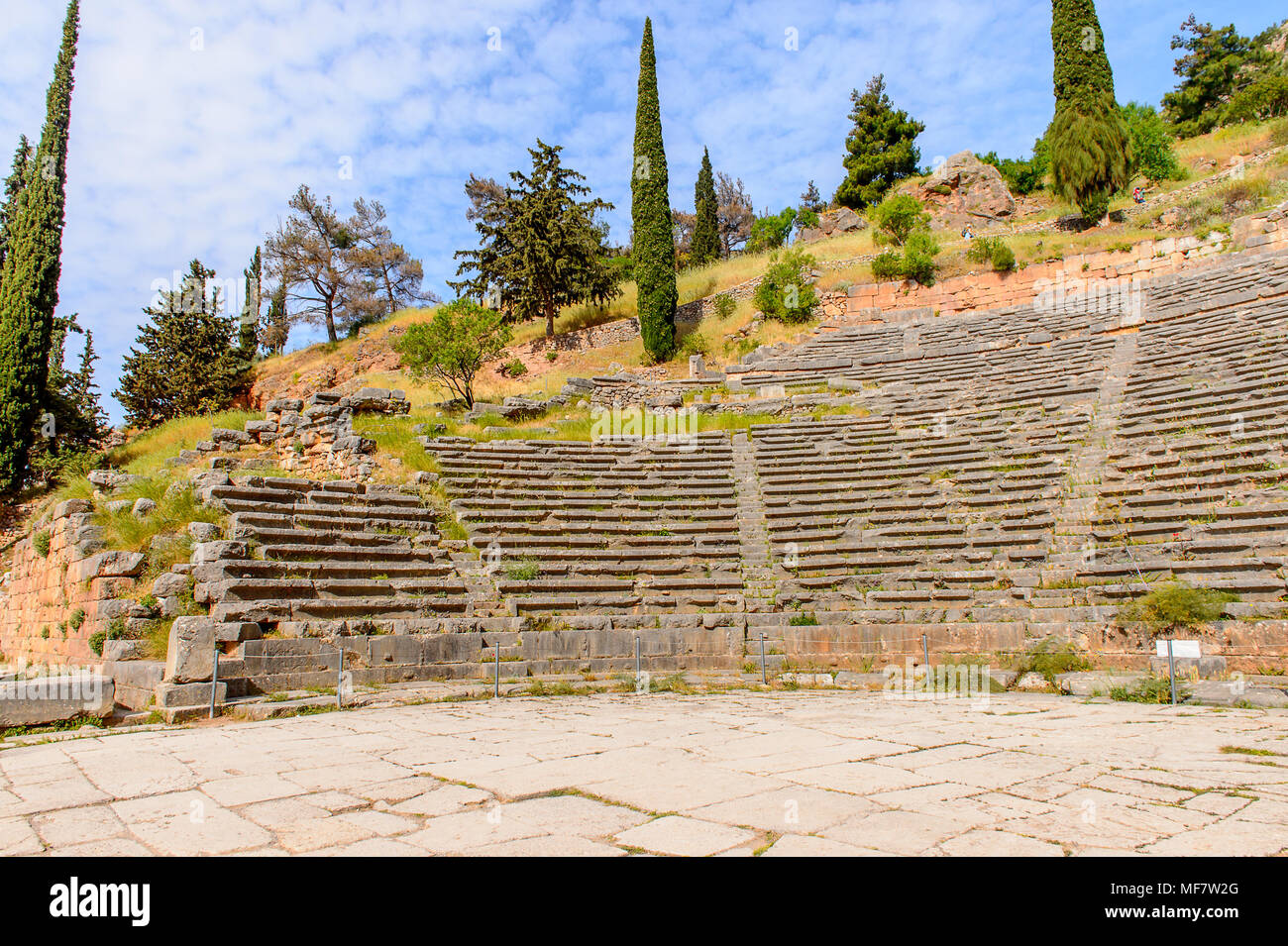 Amphitheater in Delphi, an archaeological site in Greece, at the Mount ...