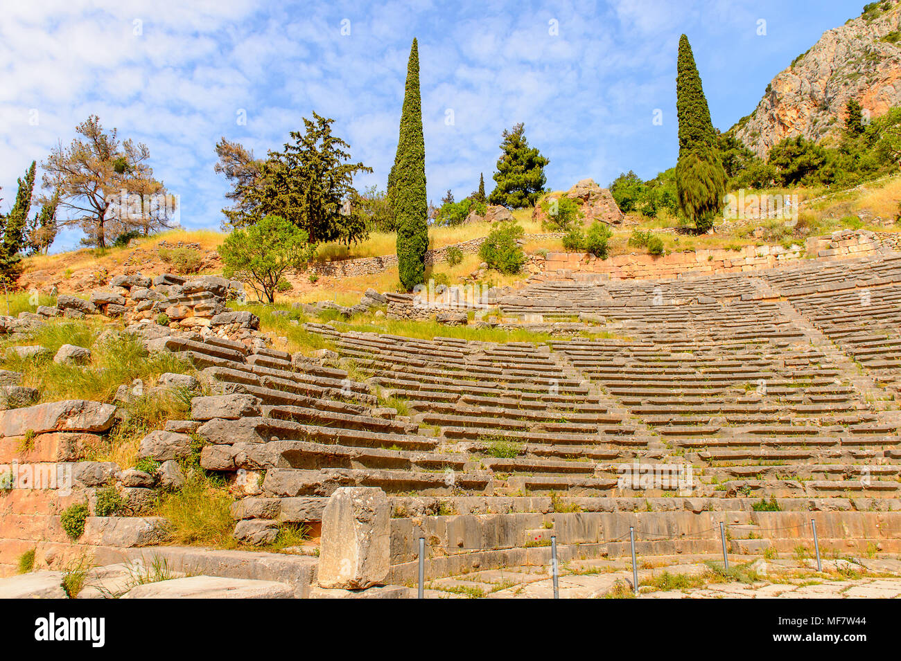 Amphitheater in Delphi, an archaeological site in Greece, at the Mount ...