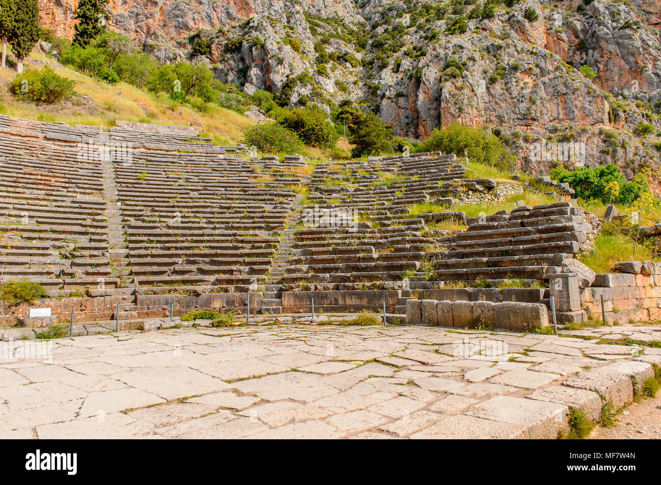 Amphitheater In Delphi An Archaeological Site In Greece At The Mount Parnassus Delphi Is