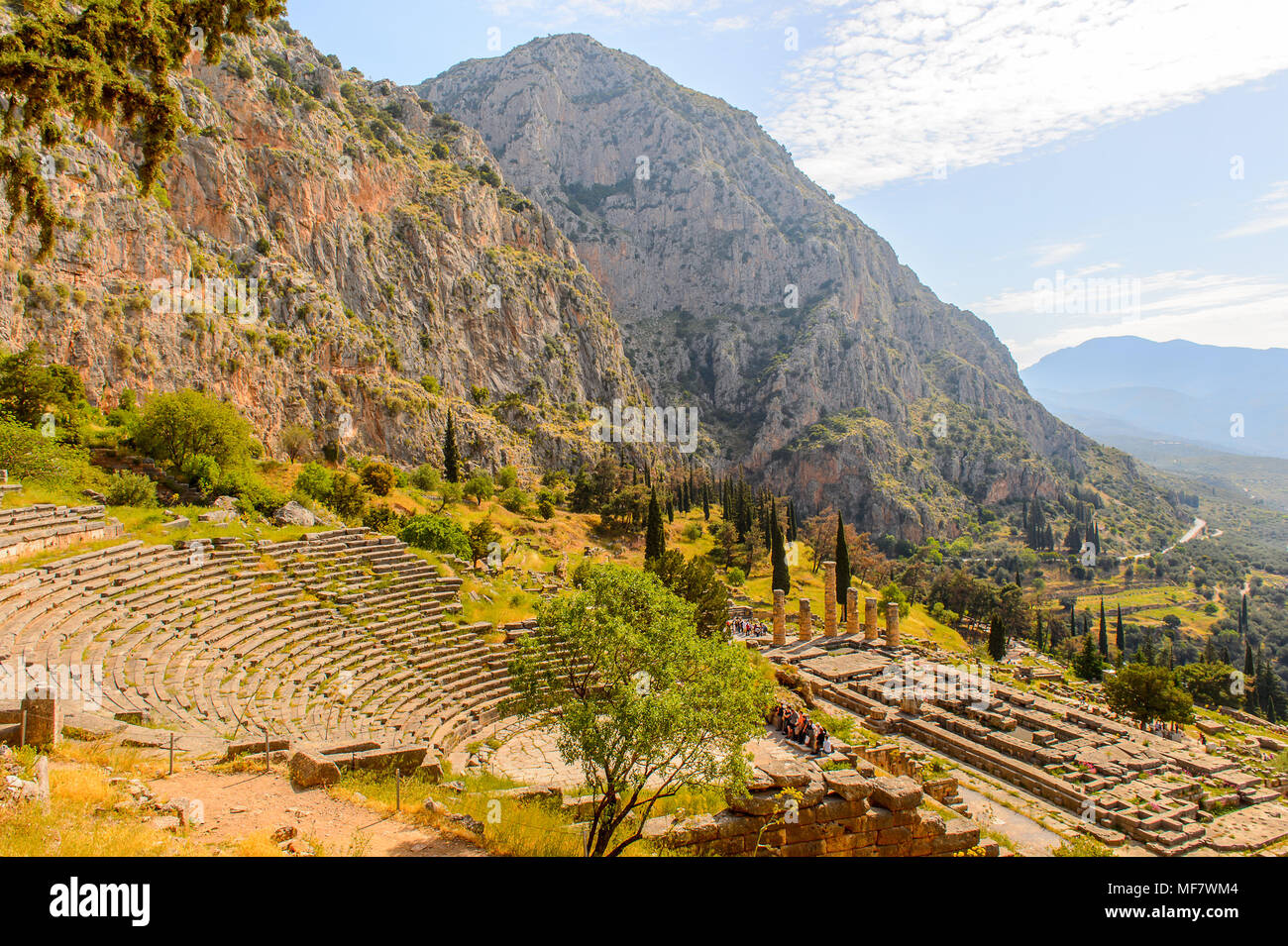 Amphitheater in Delphi, an archaeological site in Greece, at the Mount ...