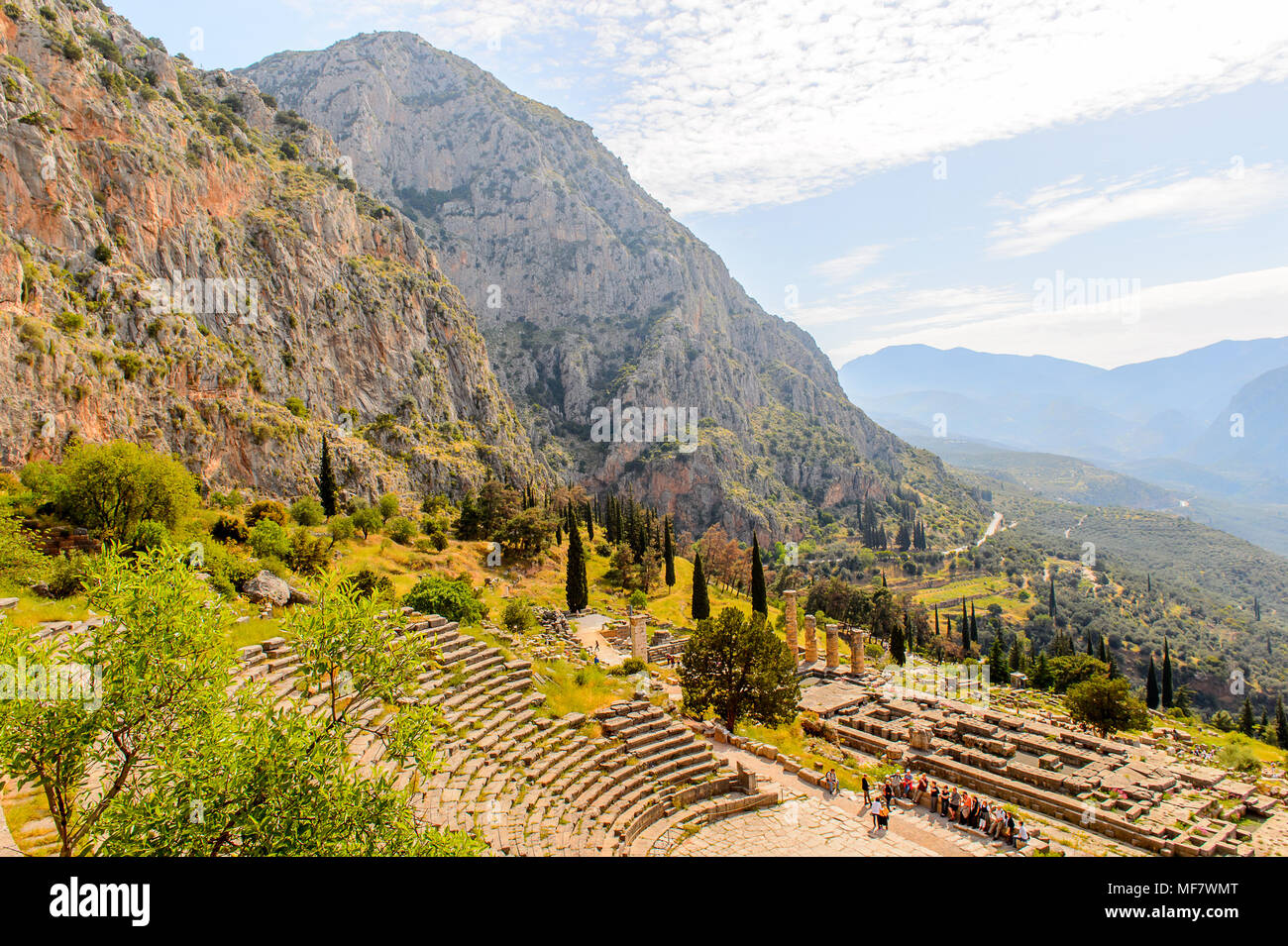 Amphitheater in Delphi, an archaeological site in Greece, at the Mount ...