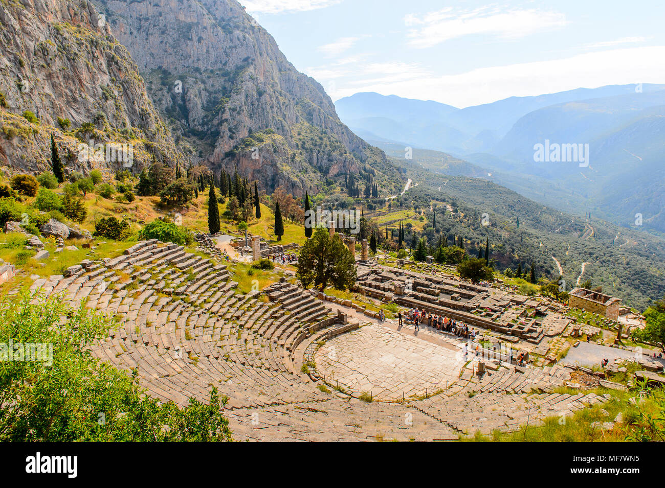 Amphitheater in Delphi, an archaeological site in Greece, at the Mount ...