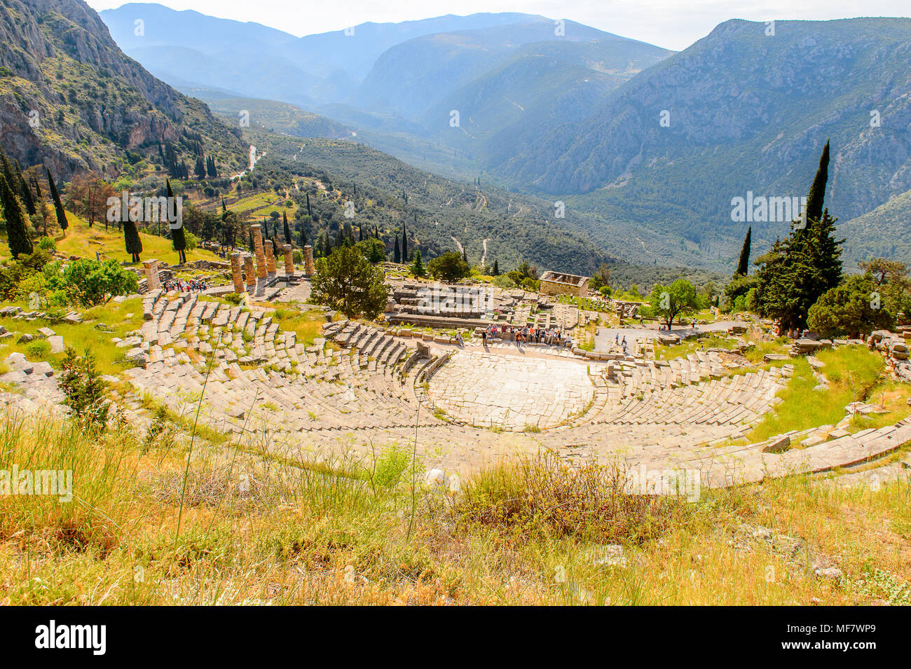 Amphitheater in Delphi, an archaeological site in Greece, at the Mount ...