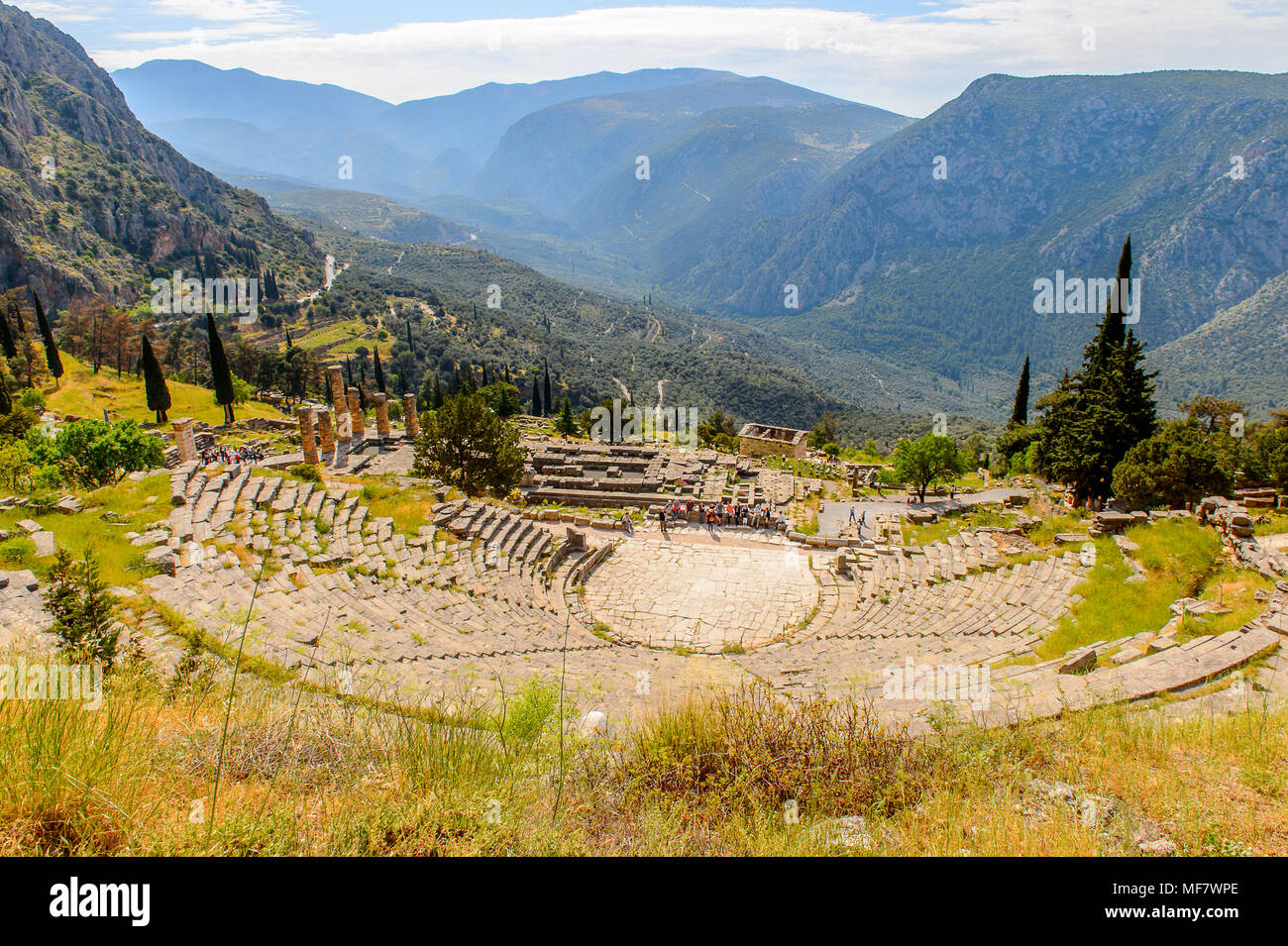 Amphitheater in Delphi, an archaeological site in Greece, at the Mount ...