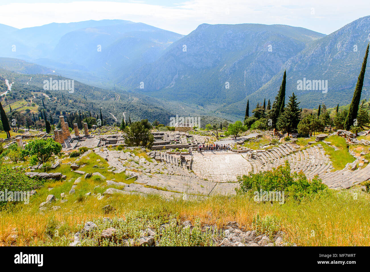 Amphitheater in Delphi, an archaeological site in Greece, at the Mount ...