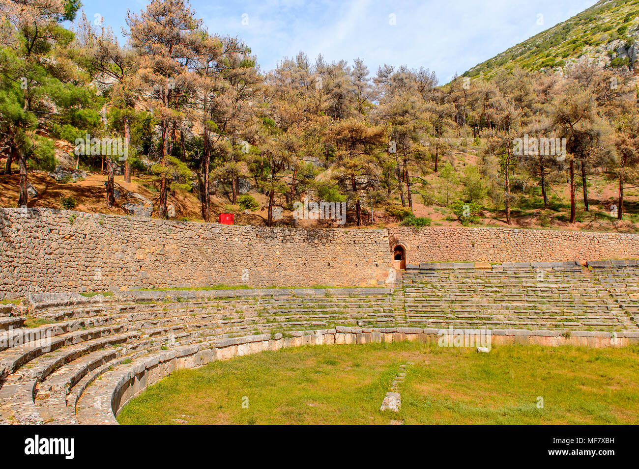 Amphitheater in Delphi, an archaeological site in Greece, at the Mount ...