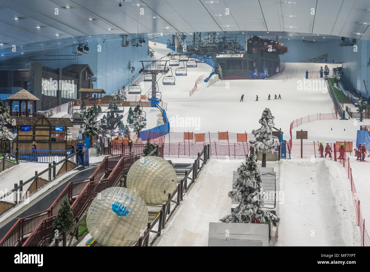 The Ski Dubai indoor ski facilities in the Mall of the Emirates, Dubai