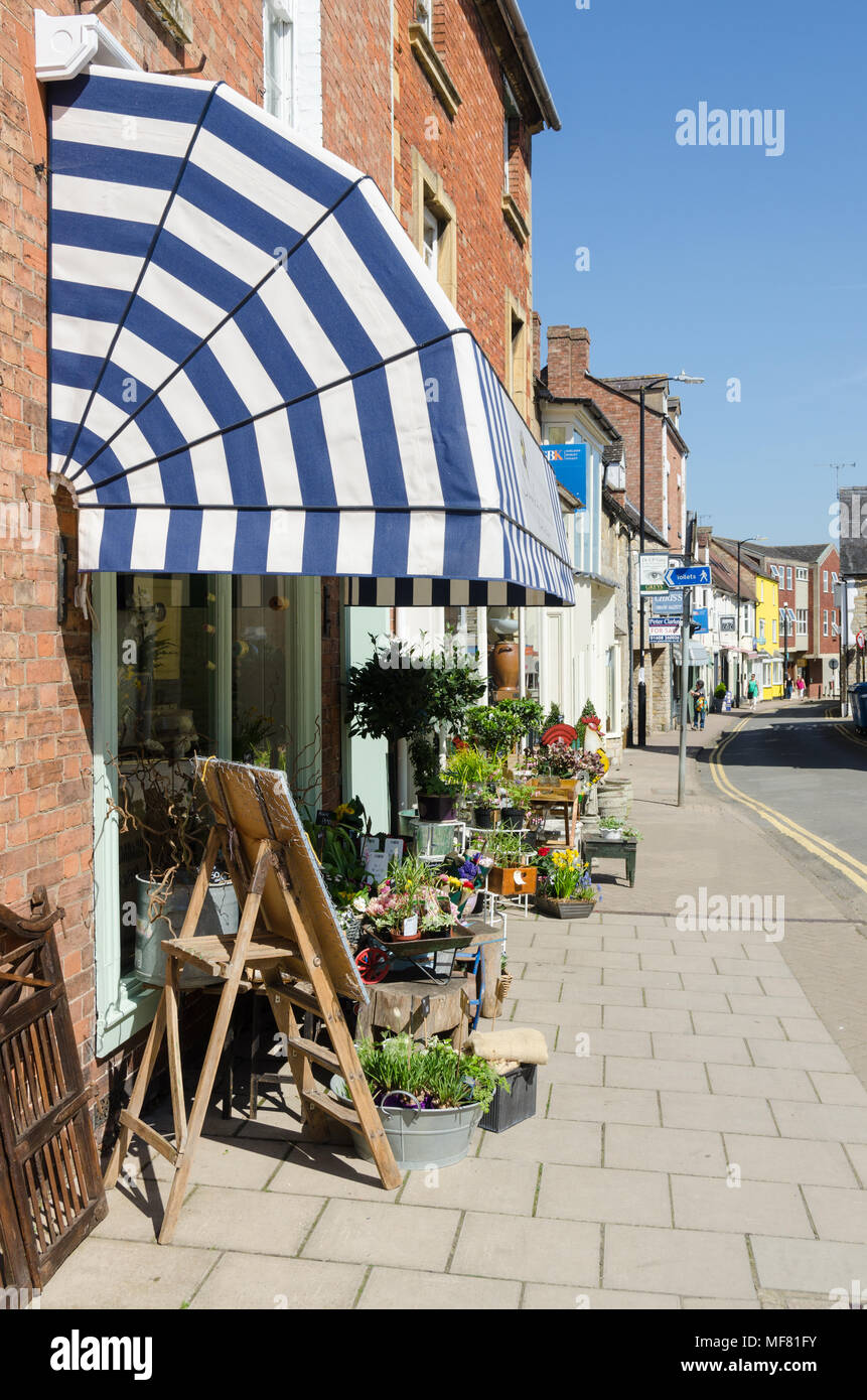 Specialist shops in Sheep Street in the pretty market town of ShipstononStour in Warwickshire