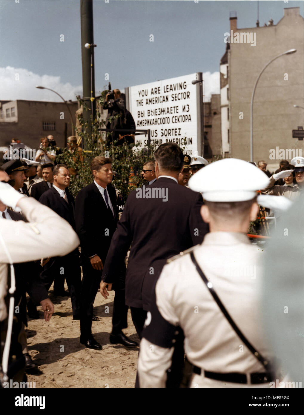 1963 Art print POSTER President Kennedy gives an address in West Berlin,June 26
