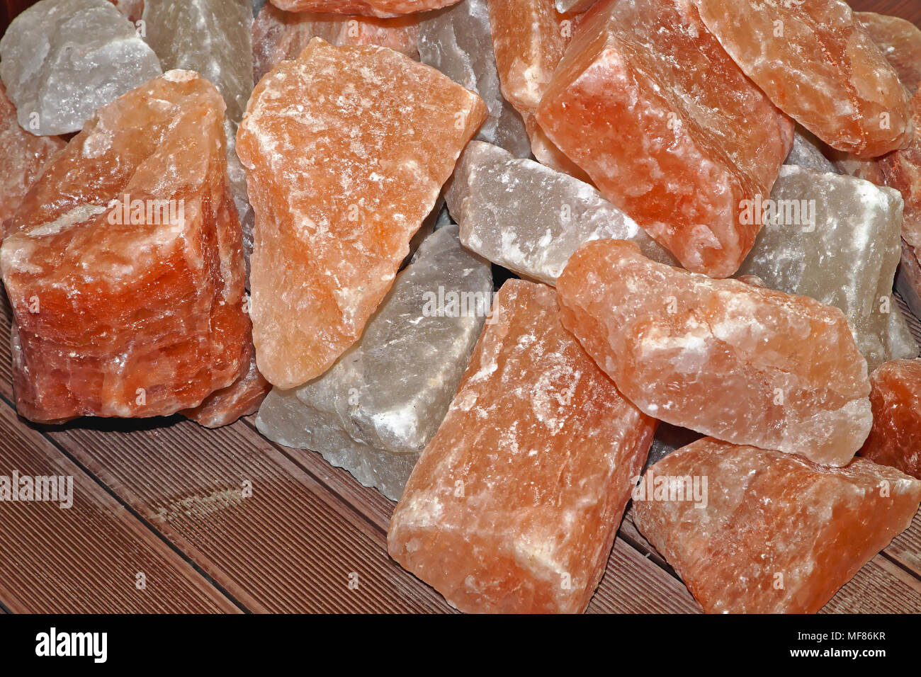 Pink Salt Crystals in Rocks From Himalaya Stock Photo - Alamy