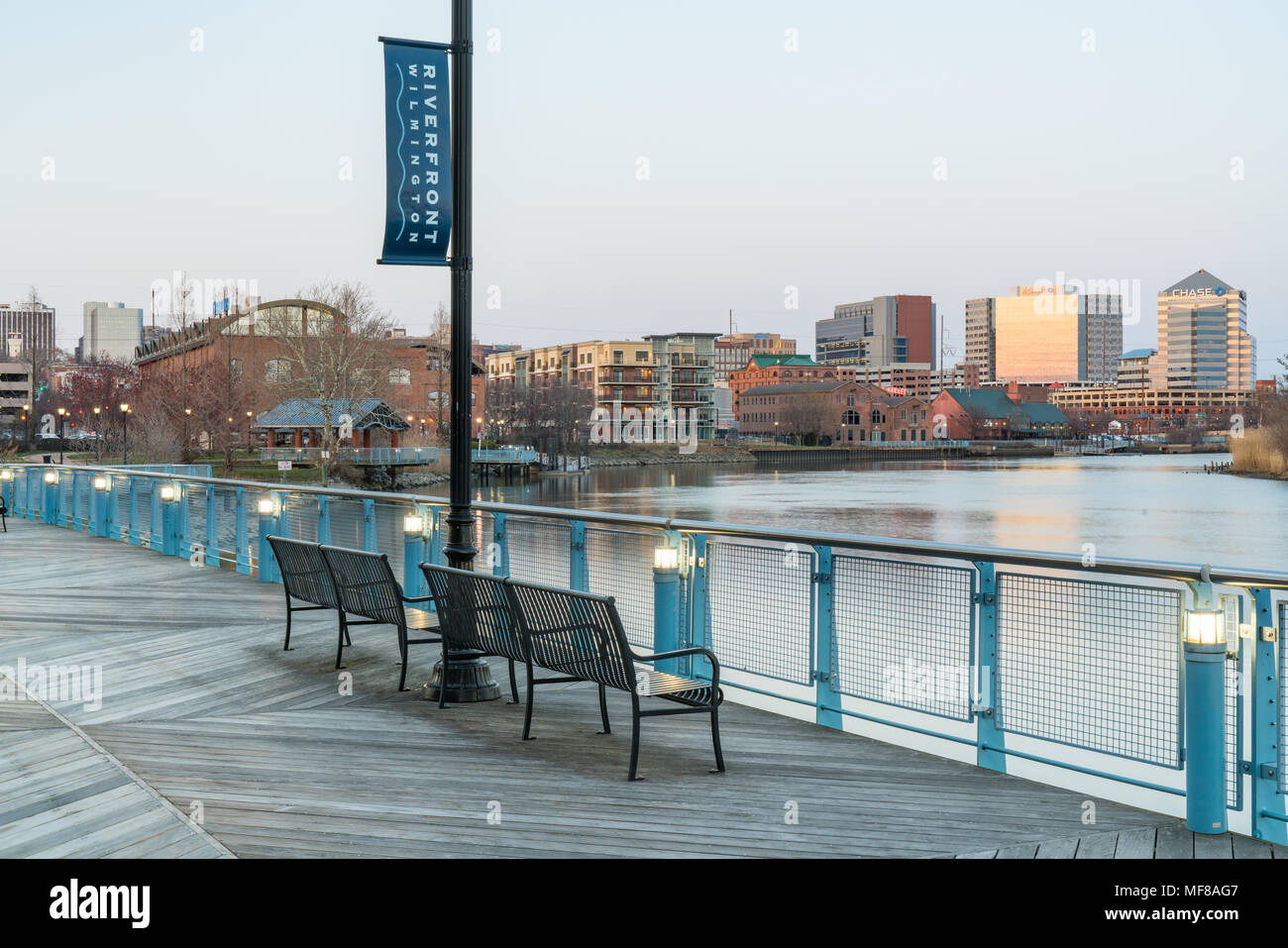WILMINGTON, DE APRIL 5, 2018 Wilmington, Delaware Skyline along the