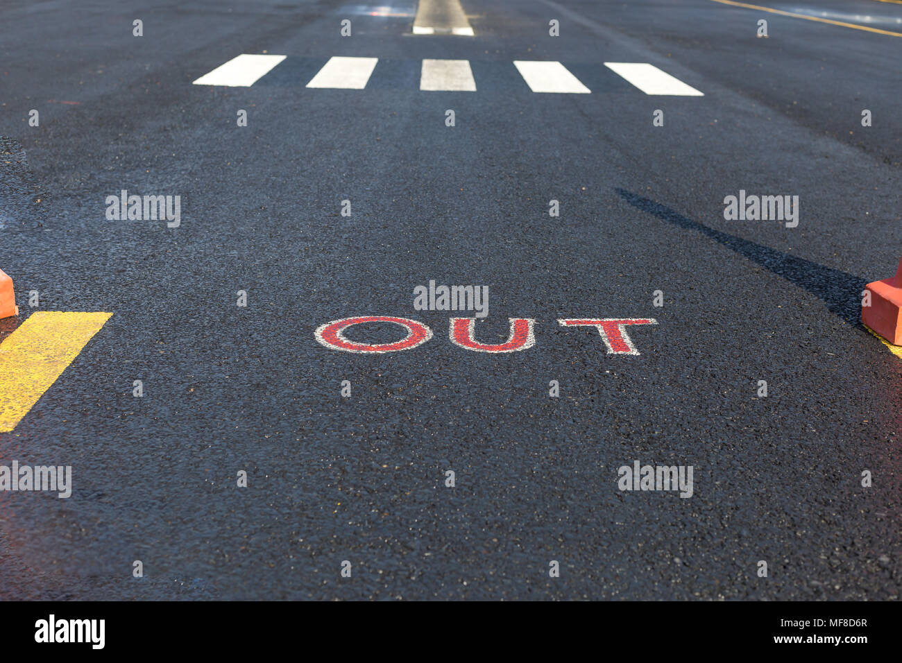 Pedestrian zebra crossing traffic sign. Road sign of zebra crosswalk on