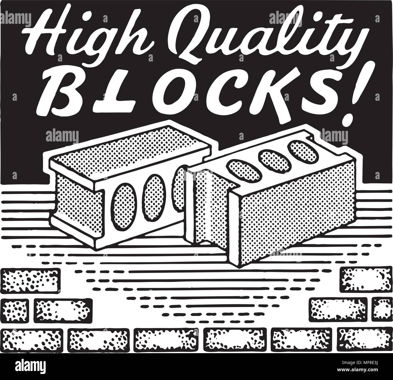 High Quality Blocks - Retro Ad Art Banner Stock Vector