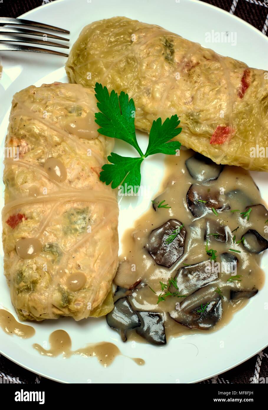 Appetizing chicken rolls with stuffing Appetizing chicken rolls with stuffing