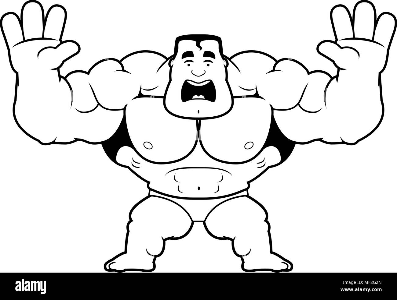Cartoon bodybuilder Cut Out Stock Images & Pictures - Alamy