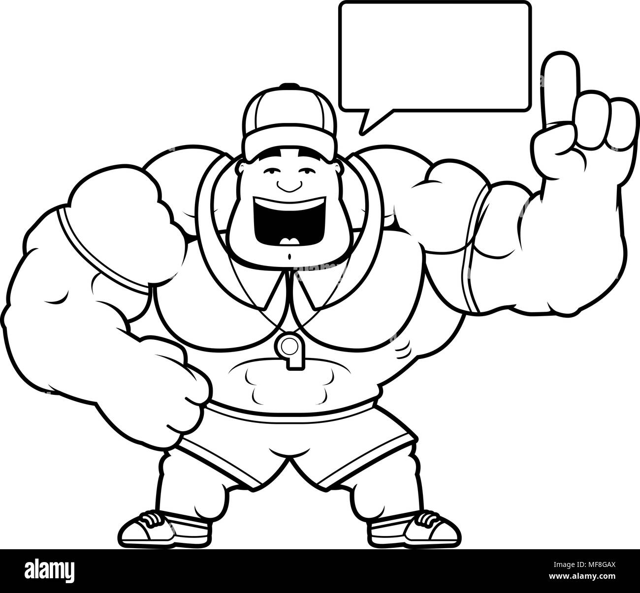 A cartoon illustration of a coach talking Stock Vector Image & Art - Alamy