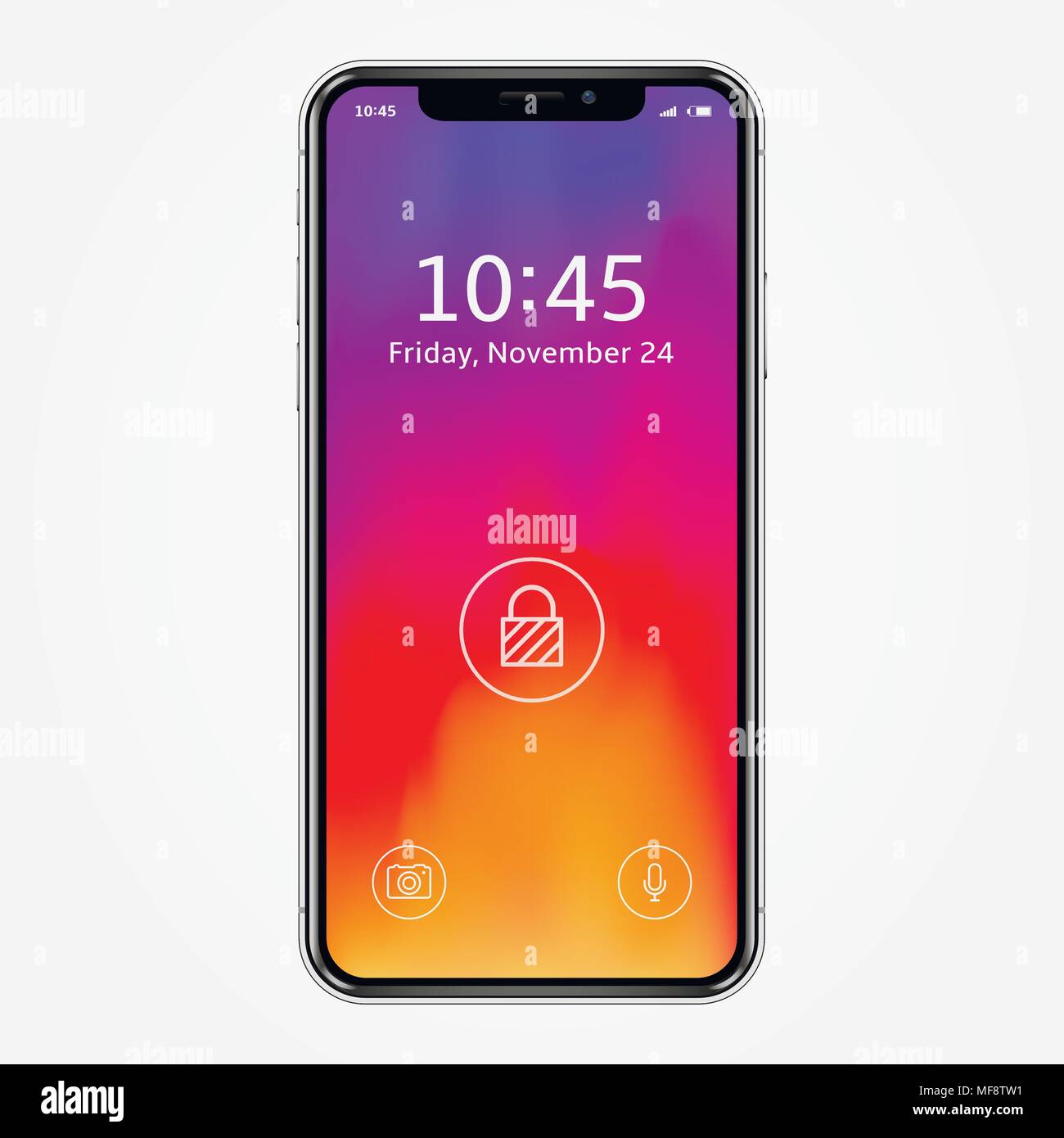 High detailed realistic smartphone isolated on white background. Vector ...
