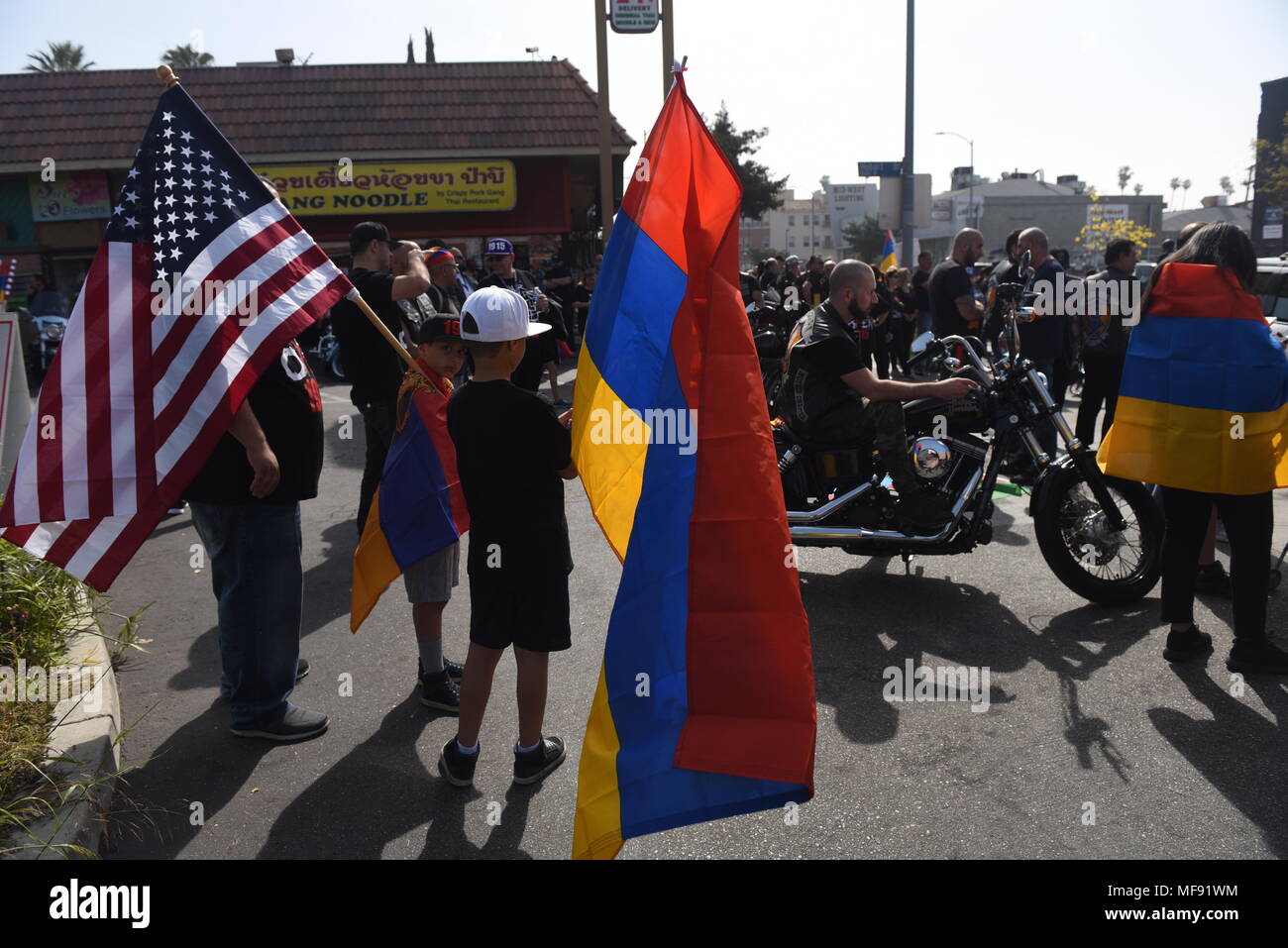Los Angeles, USA. April 24, 2018 LOS ANGELES—Thousands gathered in