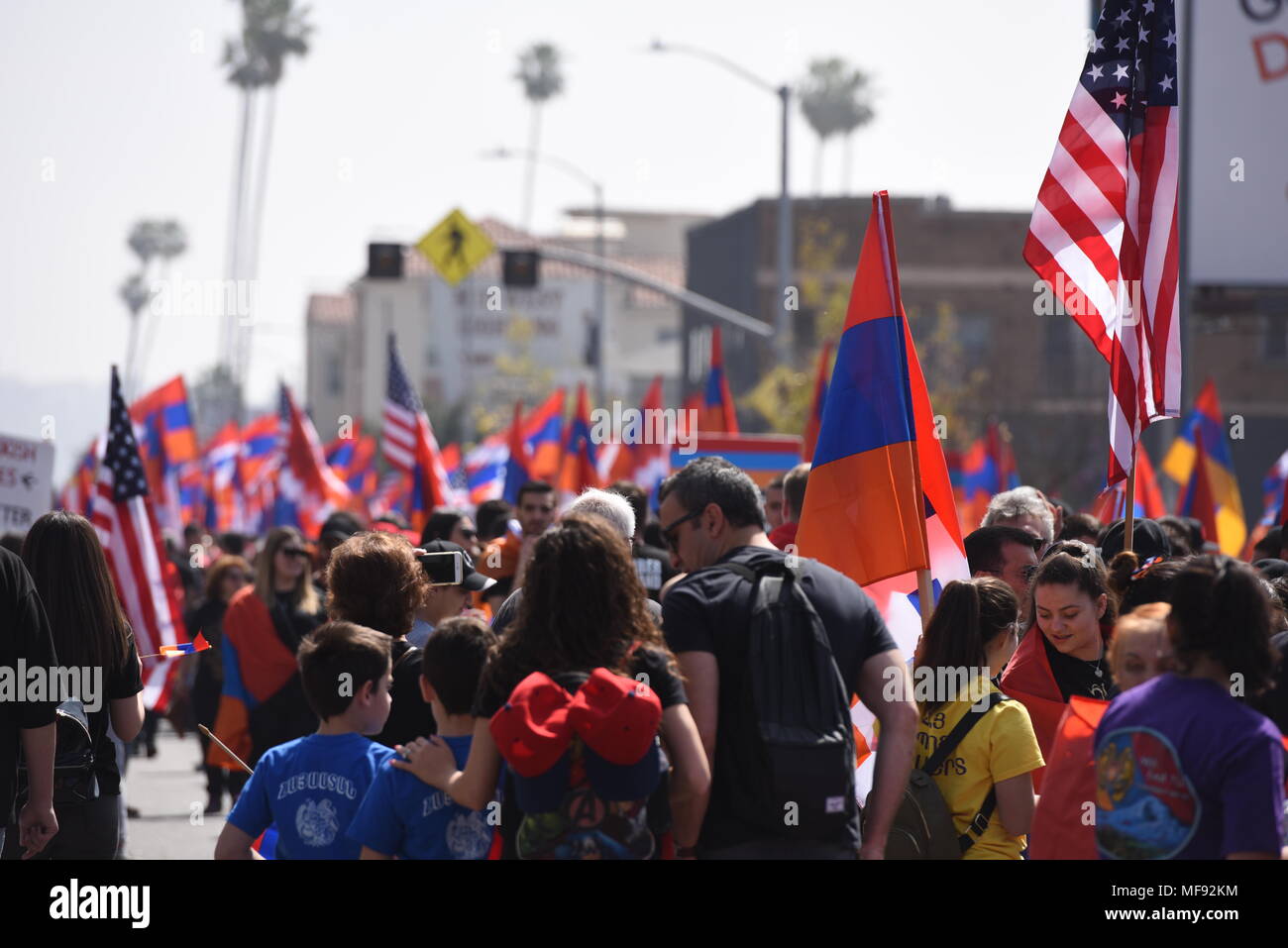 Los Angeles, USA. April 24, 2018 LOS ANGELES—Thousands gathered in