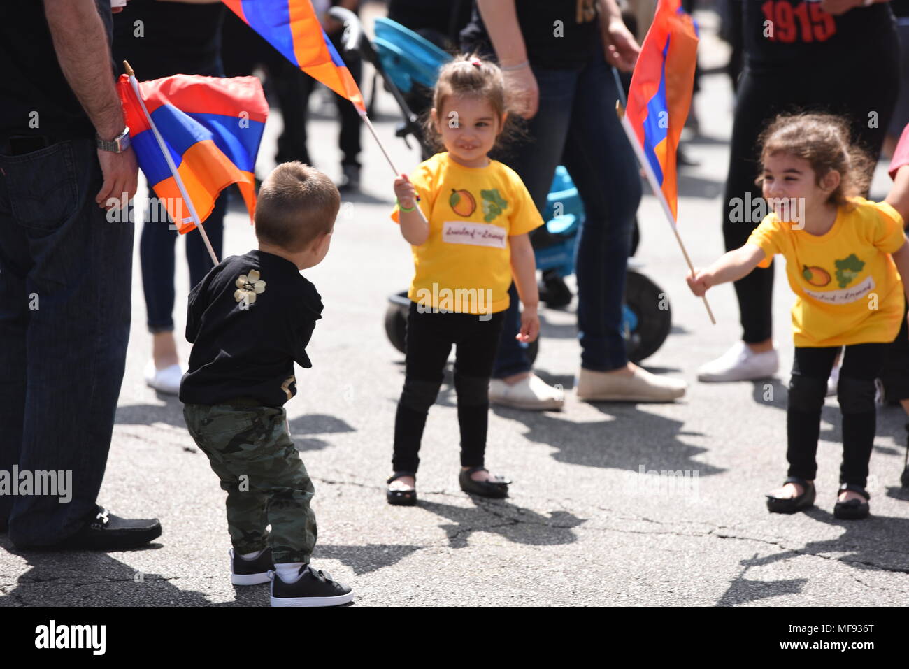 Los Angeles, USA. April 24, 2018 LOS ANGELES—Thousands gathered in