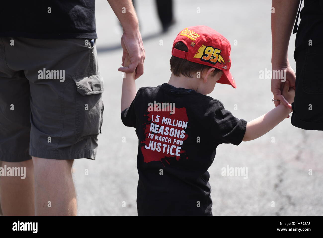 Los Angeles, USA. April 24, 2018 LOS ANGELES—Thousands gathered in