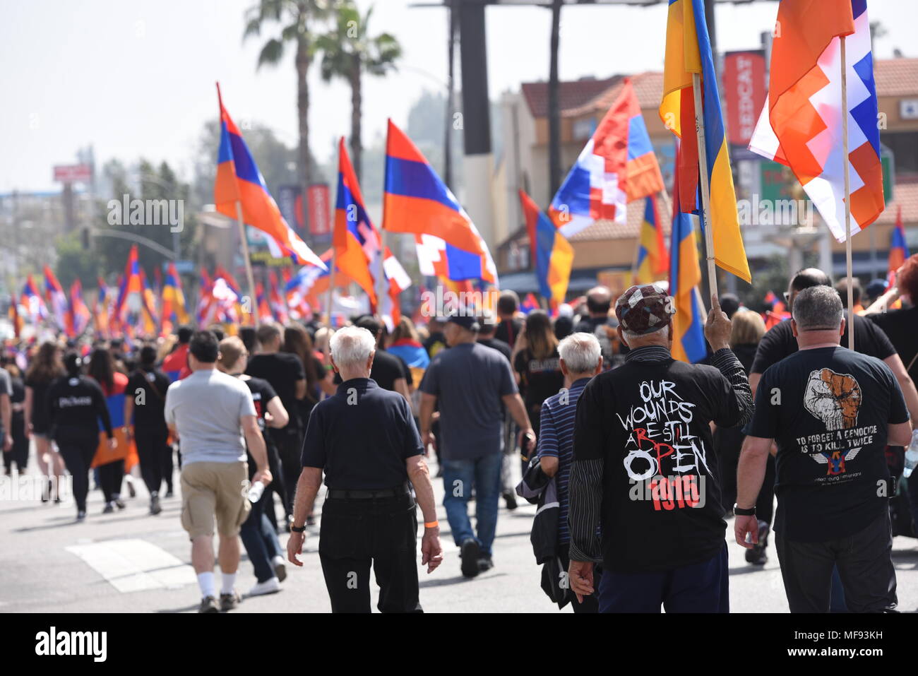 Los Angeles, USA. April 24, 2018 LOS ANGELES—Thousands gathered in