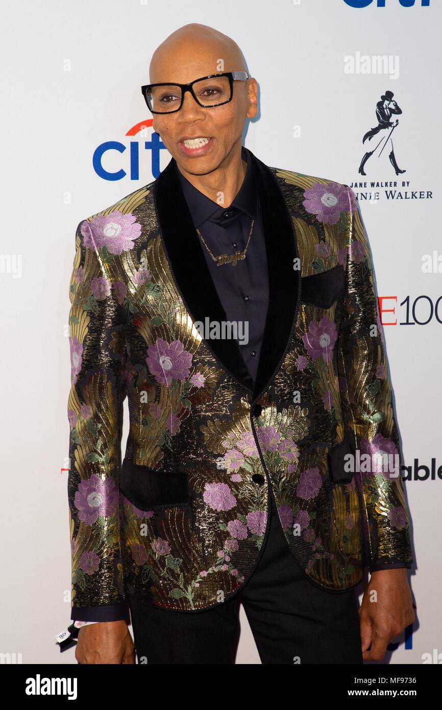 RuPaul at arrivals for TIME 100 Gala, Jazz at Lincoln Center's Frederick P. Rose Hall, New York, NY April 24, 2018. Photo By: Jason Smith/Everett Collection Stock Photo