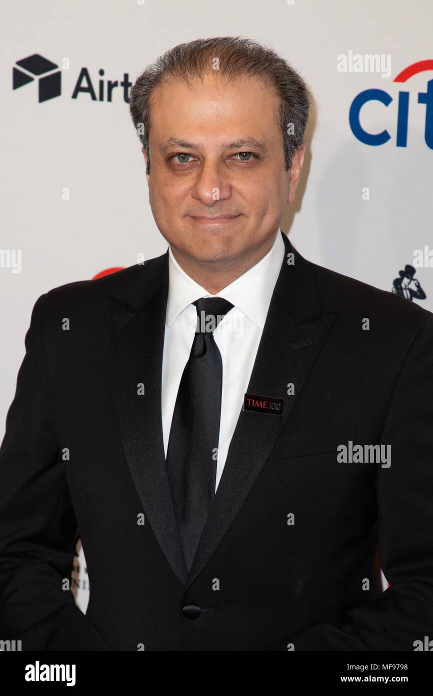 New York, NY, USA. 24th Apr, 2018. Preet Bharara at arrivals for TIME 100 Gala, Jazz at Lincoln Center's Frederick P. Rose Hall, New York, NY April 24, 2018. Credit: Jason Smith/Everett Collection/Alamy Live News Stock Photo