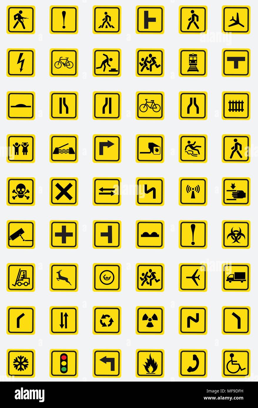 Road signs icon collection Stock Vector Image & Art - Alamy