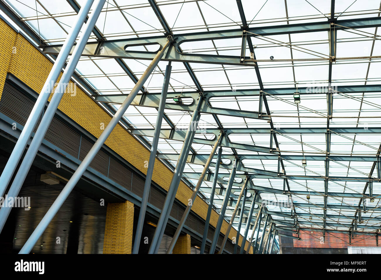 metal frame shed with glass roof Stock Photo Alamy