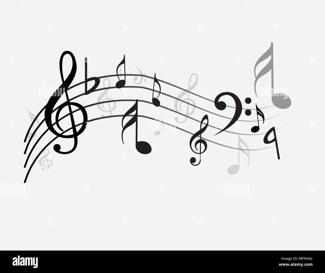 Music note background Stock Vector