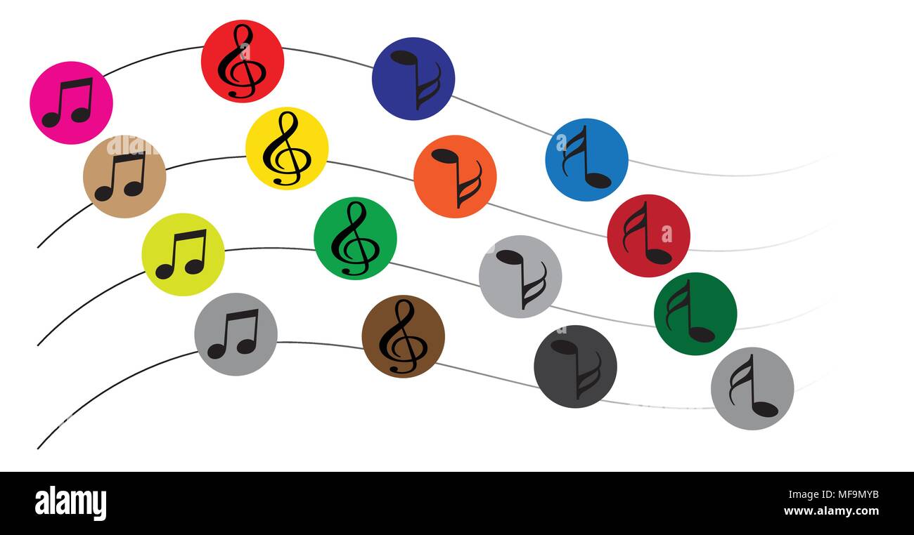 Music note background Stock Vector
