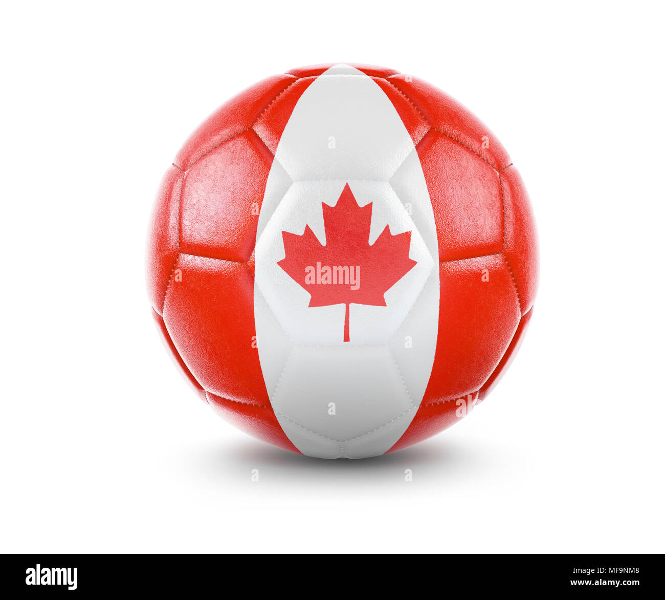 Canada flag soccer ball background hires stock photography and images