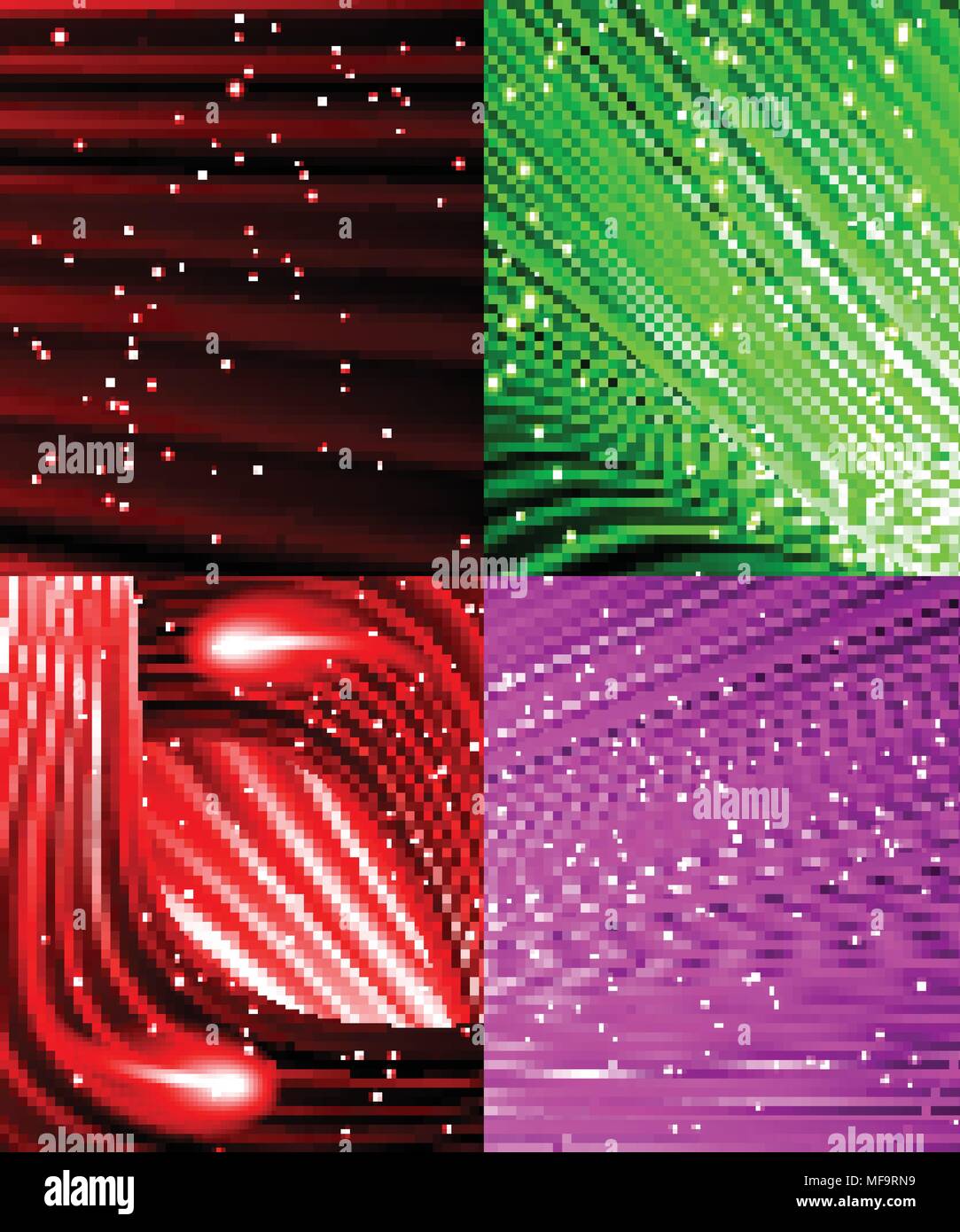 Set of Abstract luminous rays background. Vector illustration Stock ...