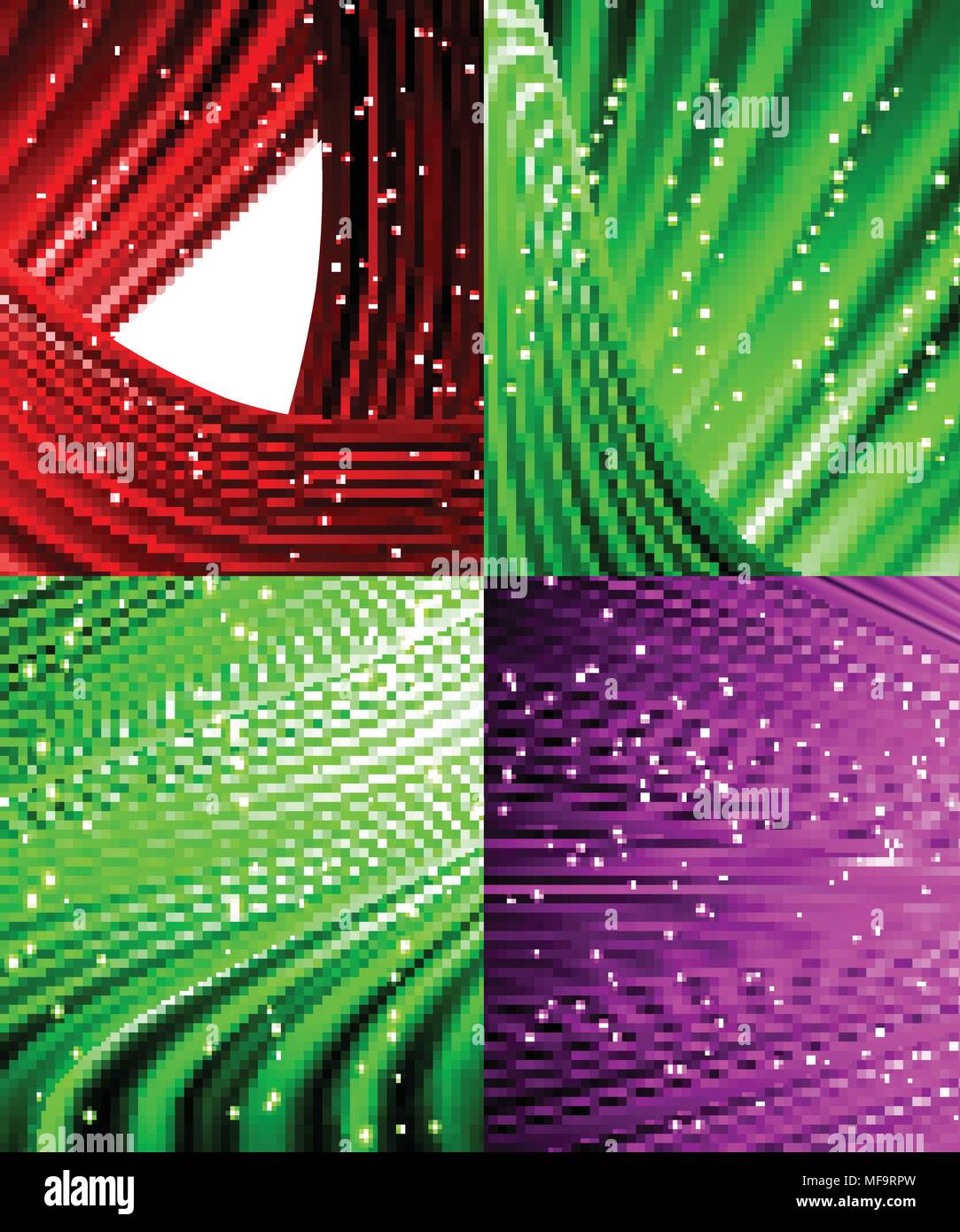 Set of Abstract luminous rays background. Vector illustration Stock ...