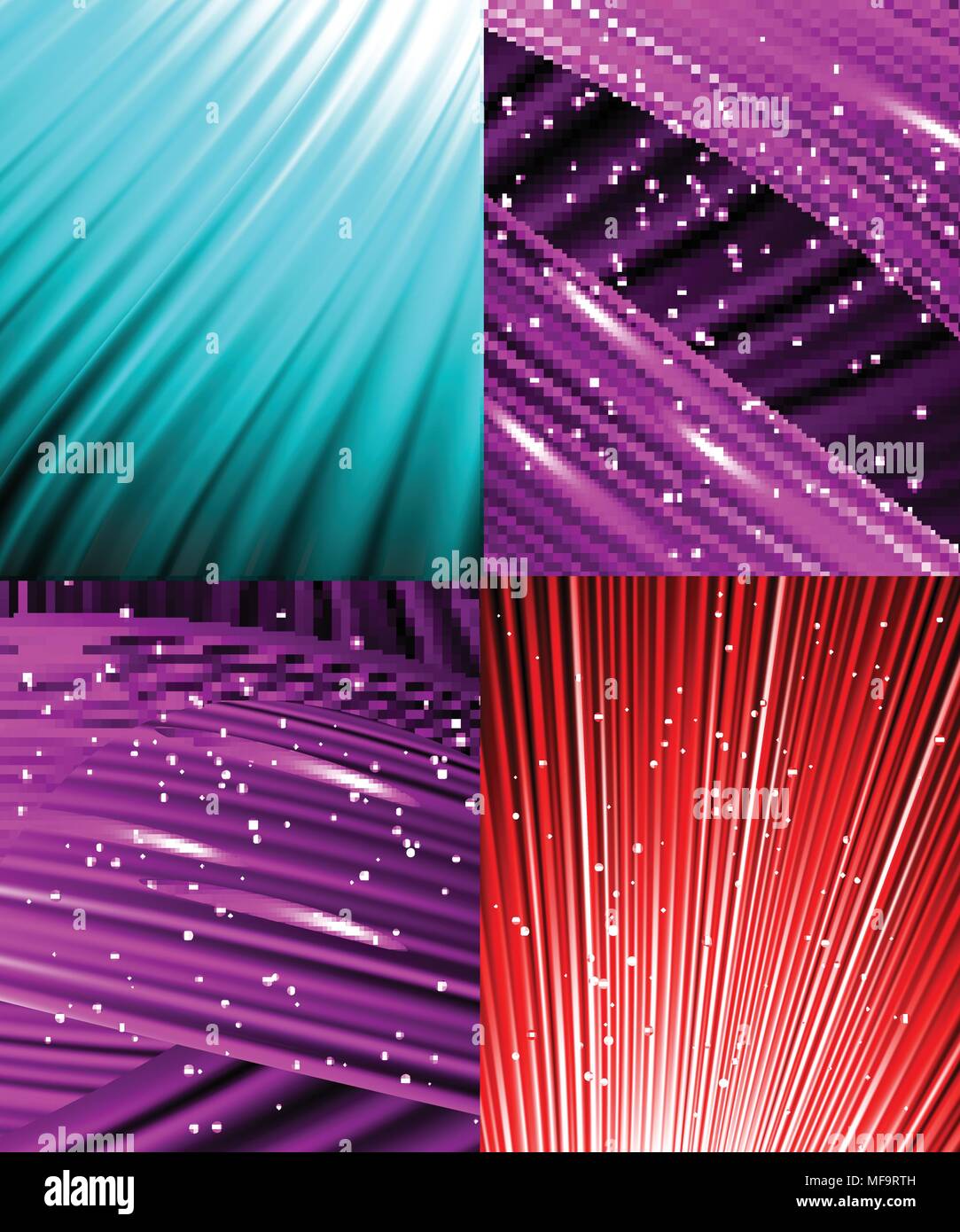 Falling Rays Illustration Set of Snow and stars are falling on the background of colour luminous ...