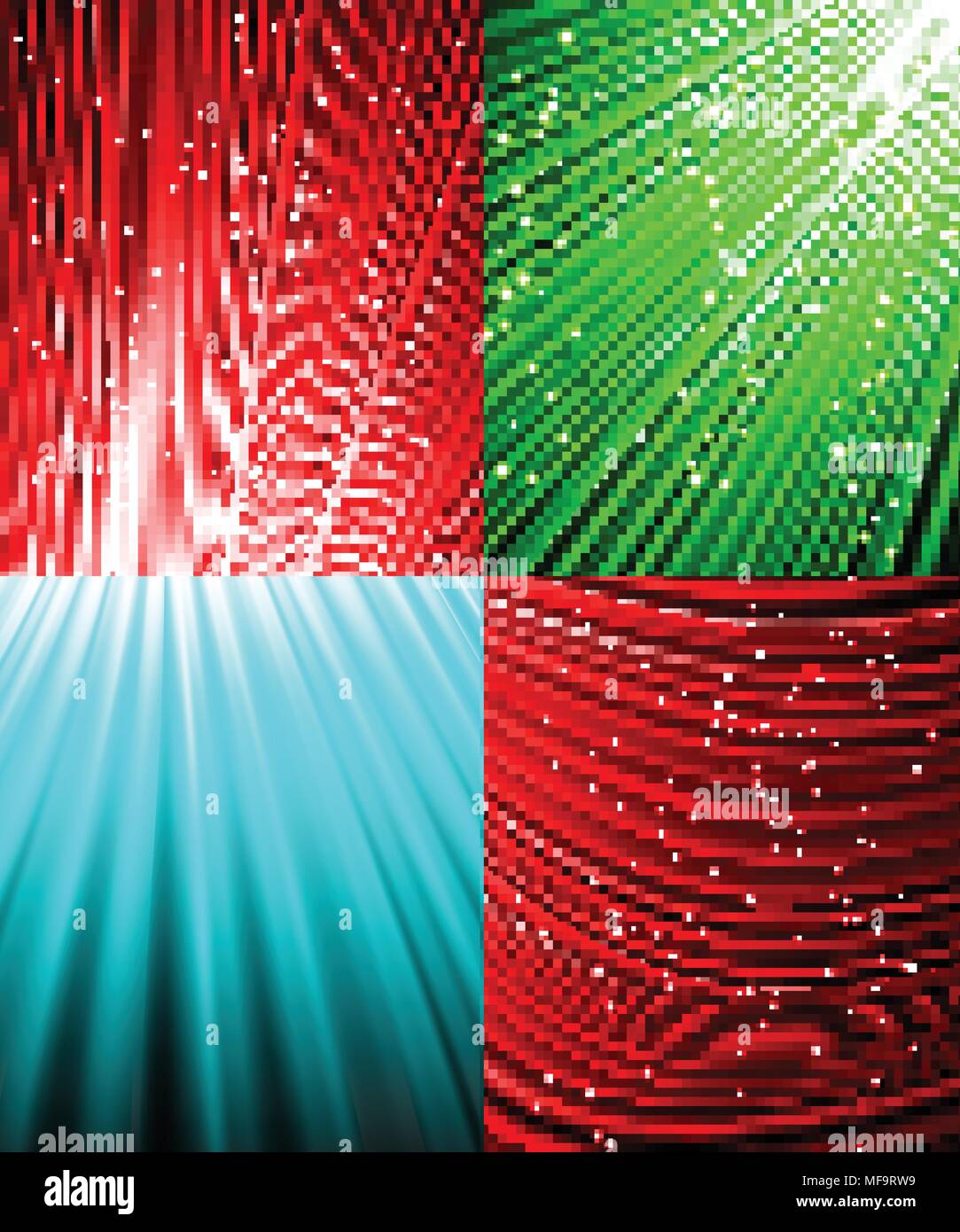 Set of Snow and stars are falling on the background of colour luminous ...