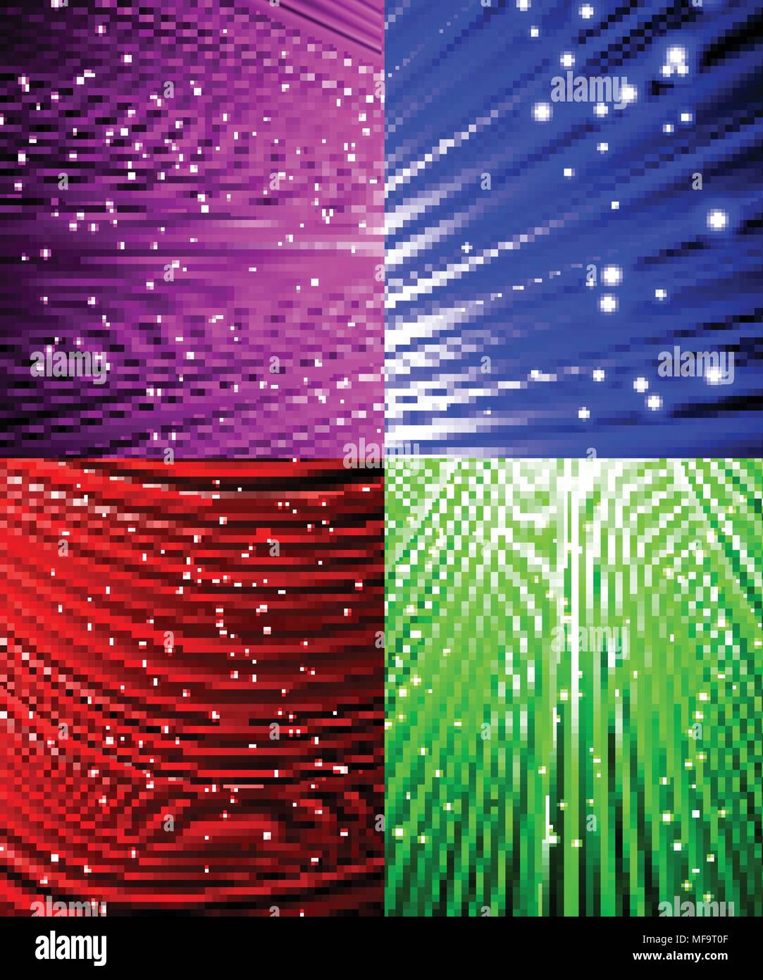 Set of Snow and stars are falling on the background of colour luminous ...