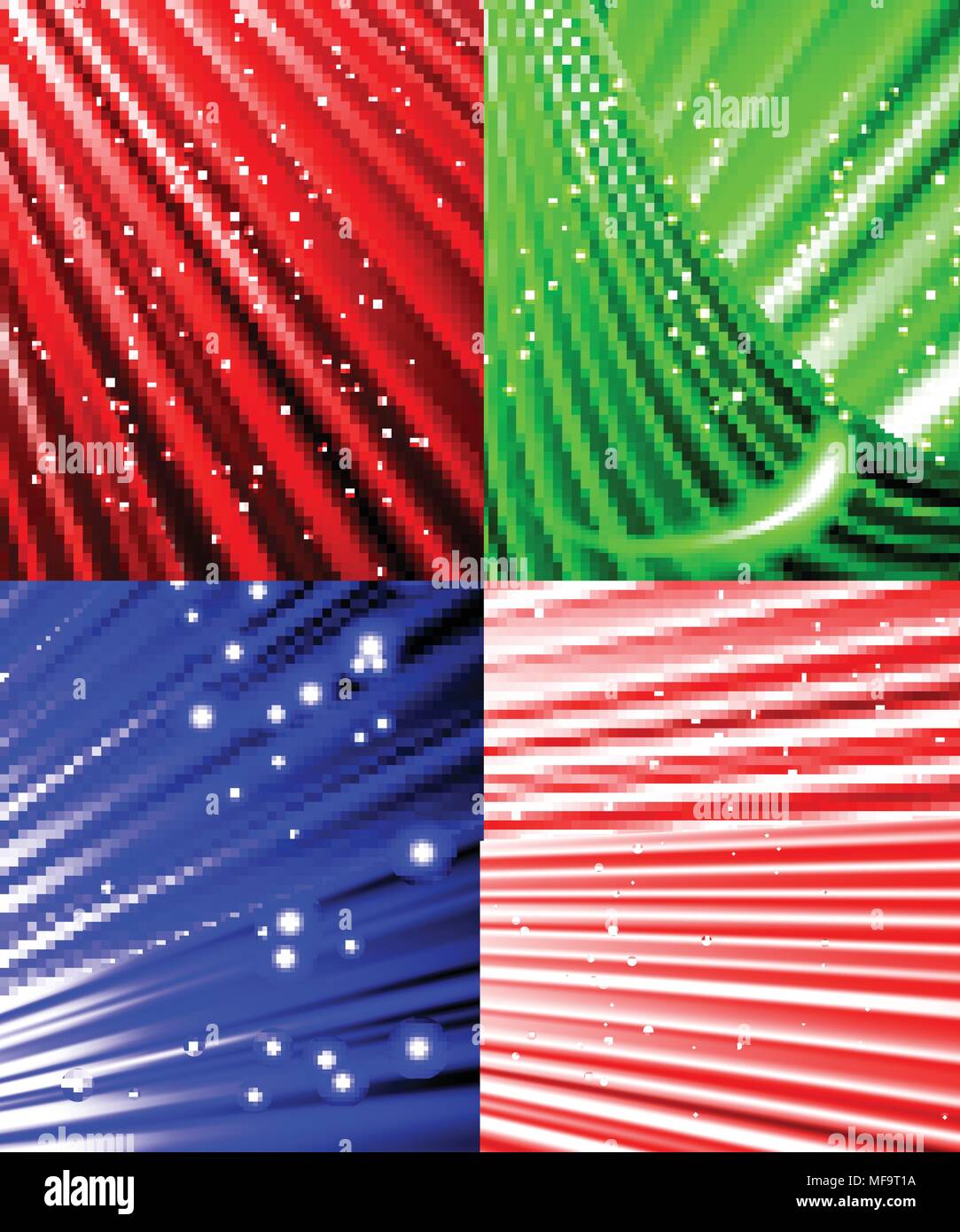 Set of Snow and stars are falling on the background of colour luminous ...