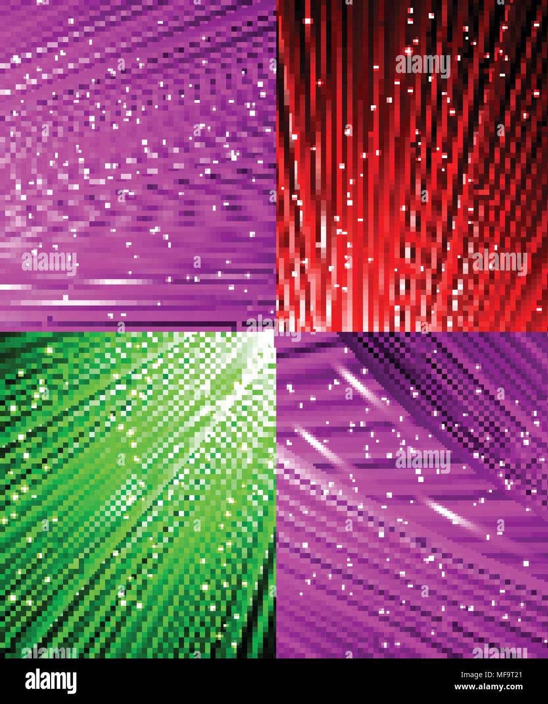 Falling Rays Illustration Set of Snow and stars are falling on the background of colour luminous ...