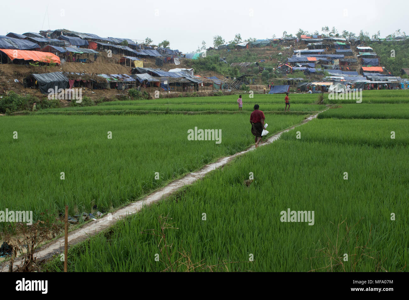 The Rohingya refugee crisis in Bangladesh Stock Photo